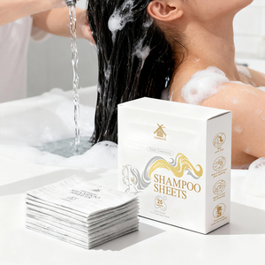 Portable Travel Pack 25 Tablets Travel Deep Clean Smooth Anti-dandruff Hair Shampoo Sheets