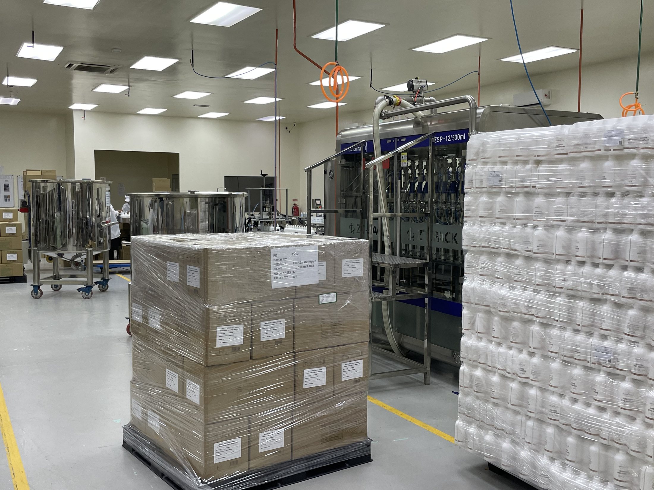 Export carton packaging and container dispatch
