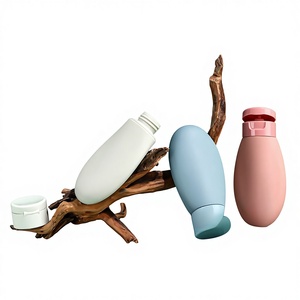 Ins-style Travel Divided Empty Bottle Flocked Flip-top Soft Tube PE Material Screen Printed
