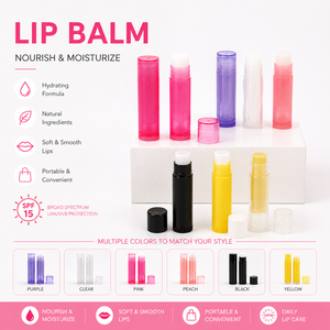 Custom Logo Honey Peach Flavor Lip Balm SPF 15 Chapstick