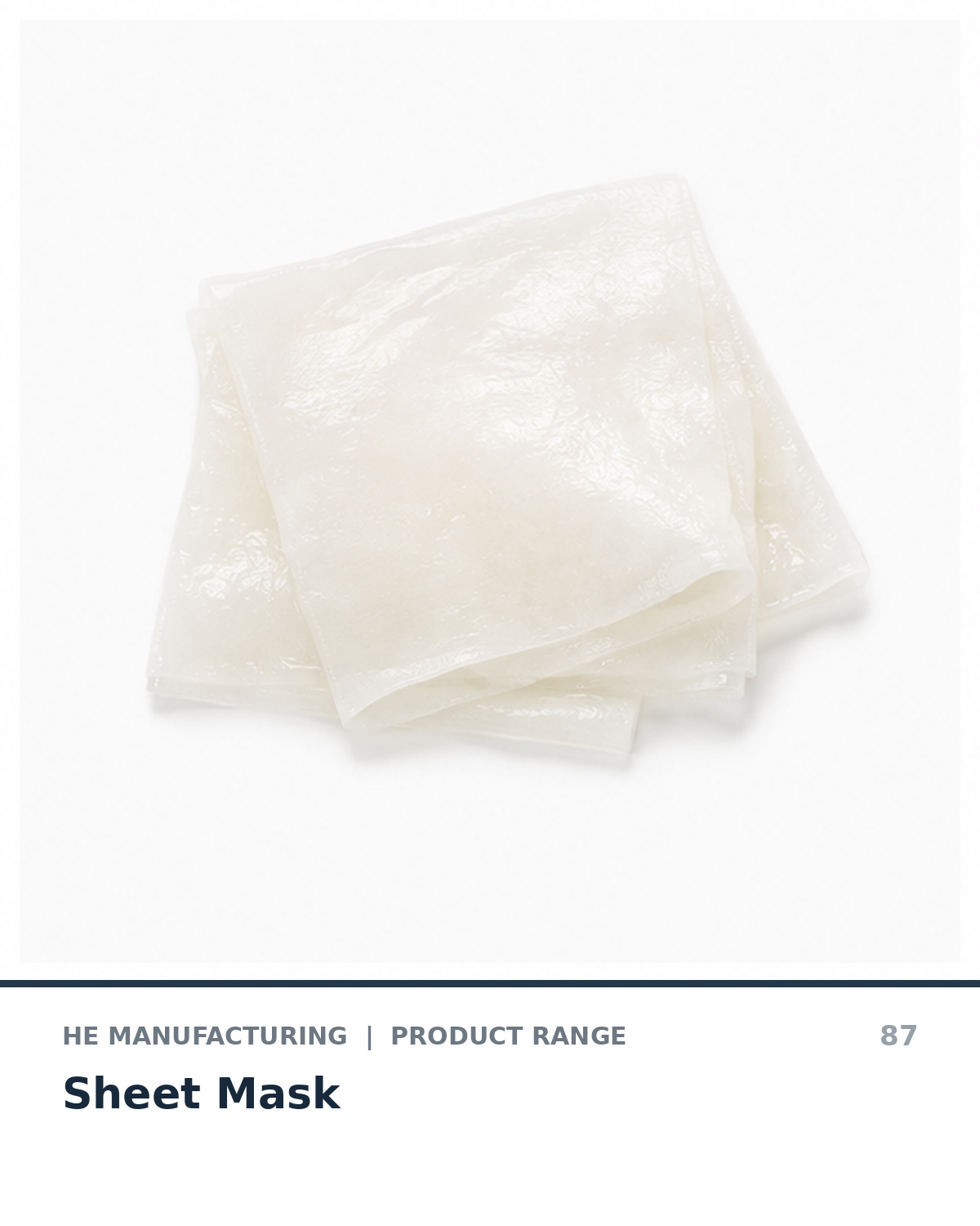 Bio-cellulose facial mask white label skincare formulation